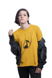 Musical Nodes - Yellow - Women's - printed T-shirt - comfortable round neck Cotton