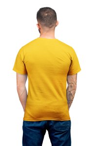 Violin -Yellow - Men's - printed T-shirt - comfortable round neck Cotton