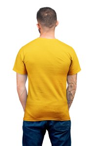 Headphone -Yellow - Men's - printed T-shirt - comfortable round neck Cotton