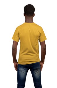 Musical instrument (BG White )-Yellow - Men's - printed T-shirt - comfortable round neck Cotton
