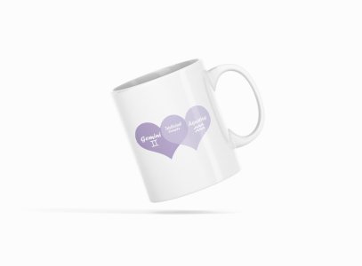 Gemini, Aquarius, Intellectual couple - zodiac themed printed ceramic white coffee and tea mugs/ cups for astrology lovers