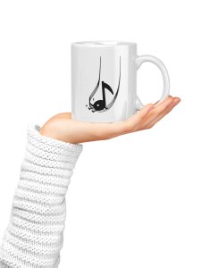 Musical notes- music themed printed ceramic white coffee and tea mugs/ cups for music lovers
