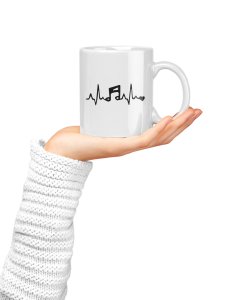 Music is my life- music themed printed ceramic white coffee and tea mugs/ cups for music lovers