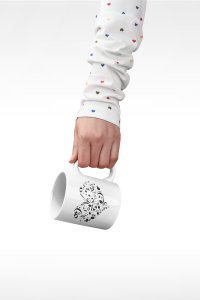 Musical instrument (Black) Printed In Heart - White - printed Mug - personalized coffee or tea Mug