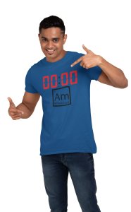 Zero:Zero am (Blue T) -Clothes for Mathematics Lover - Foremost Gifting Material for Your Friends, Teachers, and Close Ones