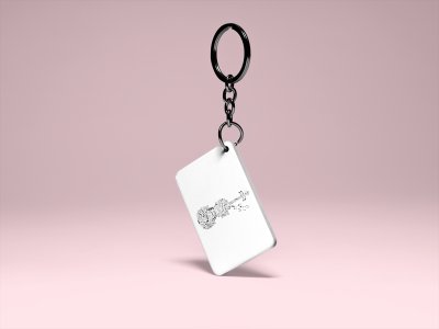 Violin-White -Designable Musicllnstrument Keychain ( Combo Set Of 2)