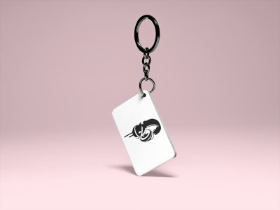 Headphone base-White -Designable Musicllnstrument Keychain ( Combo Set Of 2)