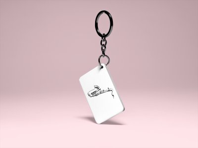 Saxophone-White -Designable Musicllnstrument Keychain ( Combo Set Of 2)