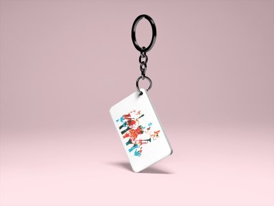 Musical Lover -White -Designable Musicllnstrument Keychain ( Combo Set Of 2)