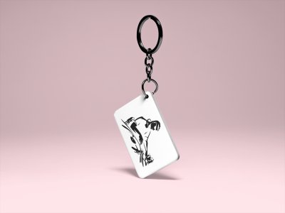 Dj controller-White -Designable Musicllnstrument Keychain ( Combo Set Of 2)