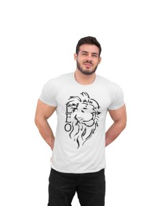 Leo, Liner (White T) - Printed Zodiac Sign Tshirts - Made especially for astrology lovers people