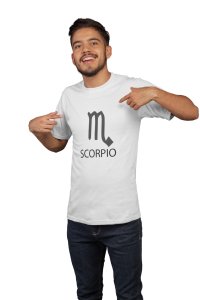 Scorpio (White T) - Printed Zodiac Sign Tshirts - Made especially for astrology lovers people