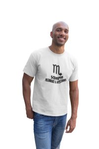 Scorpio, passionate and mysterious (White T) - Printed Zodiac Sign Tshirts - Made especially for astrology lovers people
