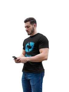 Pisces symbol - Printed Zodiac Sign Tshirts - Made especially for astrology lovers people