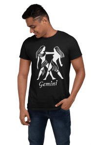 Gemini symbol (BG White) - Printed Zodiac Sign Tshirts - Made especially for astrology lovers people