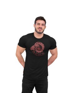 Aries, (BG Brown) - Printed Zodiac Sign Tshirts - Made especially for astrology lovers people