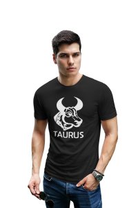 Taurus symbol, White liner - Printed Zodiac Sign Tshirts - Made especially for astrology lovers people