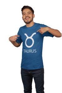 Taurus(Blue T) - Printed Zodiac Sign Tshirts - Made especially for astrology lovers people