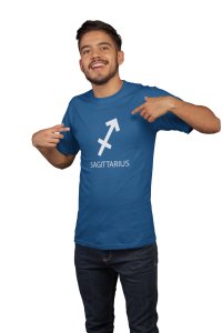 Sagittarius(Blue T) - Printed Zodiac Sign Tshirts - Made especially for astrology lovers people