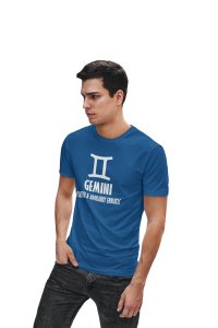 Gemini, Playful and adorably erratic(Blue T) - Printed Zodiac Sign Tshirts - Made especially for astrology lovers people