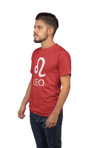 Leo (Red T) - Printed Zodiac Sign Tshirts - Made especially for astrology lovers people