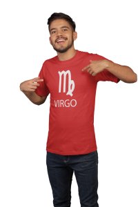 Virgo (Red T) - Printed Zodiac Sign Tshirts - Made especially for astrology lovers people