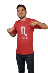 Scorpio (Red T) - Printed Zodiac Sign Tshirts - Made especially for astrology lovers people