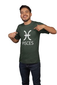 Pisces (Green T) - Printed Zodiac Sign Tshirts - Made especially for astrology lovers people