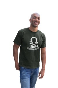 Libra, charming nad harmony (Green T) - Printed Zodiac Sign Tshirts - Made especially for astrology lovers people