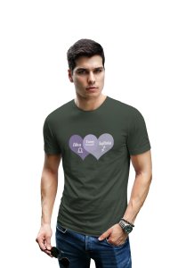 Libra, Sagittarius, funny couple (Green T) - Printed Zodiac Sign Tshirts - Made especially for astrology lovers people