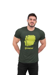 Gemini (BG Green) (Green T) - Printed Zodiac Sign Tshirts - Made especially for astrology lovers people