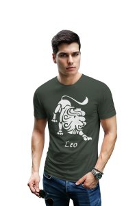 Leo (Green T) - Printed Zodiac Sign Tshirts - Made especially for astrology lovers people