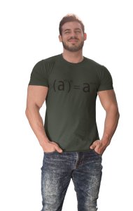 (a square m)n= a square mxn (Green T)- Clothes for Mathematics Lover - Suitable for Math Lover Person - Foremost Gifting Material for Your Friends, Teachers, and Close Ones