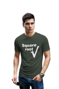 Square Root (Green T)- Clothes for Mathematics Lover - Suitable for Math Lover Person - Foremost Gifting Material for Your Friends, Teachers, and Close Ones