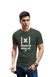 Absolute value of X IxI (Green T)- Clothes for Mathematics Lover - Suitable for Math Lover Person - Foremost Gifting Material for Your Friends, Teachers, and Close Ones
