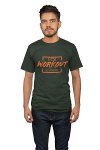 Gym, Workout, Be Strong, (BG Orange), Round Neck Gym Tshirt - Foremost Gifting Material for Your Friends and Close Ones