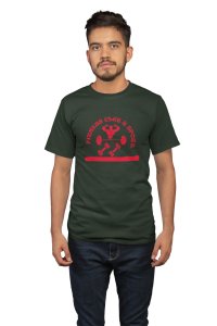 Fitness Club and Sport, (BG Red), Round Neck Gym Tshirt - Foremost Gifting Material for Your Friends and Close Ones