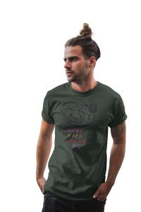 Work Hard, Dream Big, Semi Human, (BG Black), Round Neck Gym Tshirt - Foremost Gifting Material for Your Friends and Close Ones