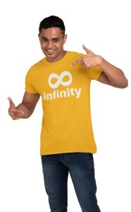 Infinity (Yellow T) -Tshirts for Maths Lovers - Foremost Gifting Material for Your Close Ones