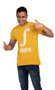Integrat (Yellow T) -Tshirts for Maths Lovers - Foremost Gifting Material for Your Close Ones