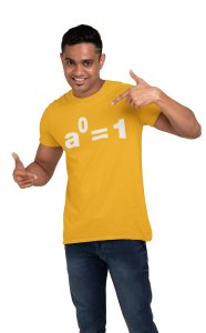aDegree=1 (Yellow T) -Tshirts for Maths Lovers - Foremost Gifting Material for Your Close Ones