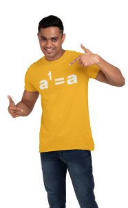 a1 = a (Yellow T) -Tshirts for Maths Lovers - Foremost Gifting Material for Your Close Ones