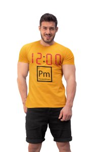 12;00 pm (Yellow T) -Tshirts for Maths Lovers - Foremost Gifting Material for Your Close Ones