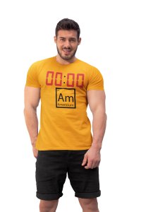 Zero:Zero Am (Yellow T) -Tshirts for Maths Lovers - Foremost Gifting Material for Your Close Ones