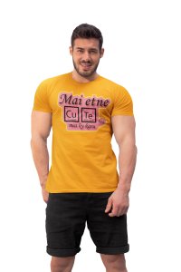 Main etne cute (Yellow T) -Tshirts for Maths Lovers - Foremost Gifting Material for Your Close Ones