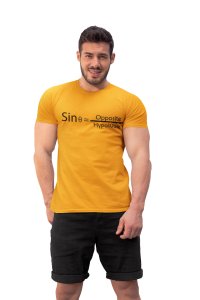 Sin thita= opposite/hypo10use (Yellow T) -Tshirts for Maths Lovers - Foremost Gifting Material for Your Close Ones