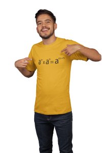 a square m x a square n=a square m+n (Yellow T)- Tshirts for Maths Lovers - Foremost Gifting Material for Your Close Ones