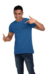 Cot thita=Adjacent/Opposite (Blue T) -Tshirts for Maths Lovers - Foremost Gifting Material for Your Friends and Close Ones