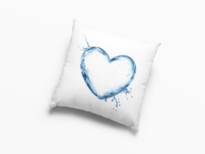 Heart Water Bubble -Printed Pillow Covers For (Pack Of Two)