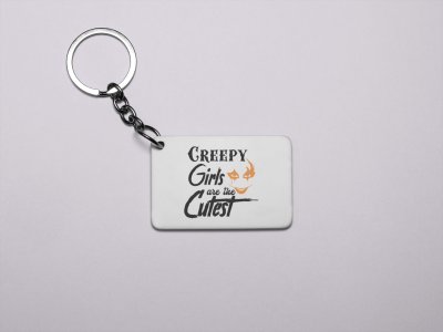Creepy Girls Are The Cutest-Printed Acrylic Keychains(Pack Of 2)